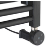 Crosswater MPRO Radiateur sèche-serviettes électrique - 115x50cm - 400 Watt - noir mat SW670262