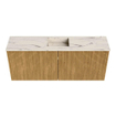 Mondiaz JOYA-DLUX 100cm meuble de salle de bains WC - couleur Oak - Vasque FAYE position Milieu Sans trou de robinet couleur Nata. SW1424025