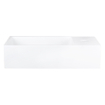 Differnz Solid kit lave-mains - 36x18.5x9cm - Rectangulaire - 1 trou de robinet - Robinet courbé doré mat - Solid Surface blanche SW450891
