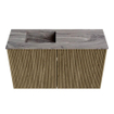 Mondiaz JOYA-DLUX 70cm toiletmeubel - kleur Dusk - Wastafel FAYE positie Links 1 kraangat kleur Sombra. SW1426132