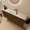 MONDIAZ TURE-DLUX Meuble toilette - 120cm - Rust - EDEN - vasque Opalo - position centrale - 1 trou de robinet SW1126205