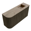 Mondiaz JOYA-DLUX Meuble de salle de bains 81.6cm - arrondi gauche couleur Shadow - Lavabo FAYE position Droite 1 trou de robinet couleur Arena. SW1424829