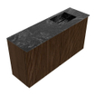 Mondiaz JOYA-DLUX 80cm meuble de salle de bains - couleur Walnut - Vasque FAYE position Droite Sans trou de robinet couleur Lava. SW1422427
