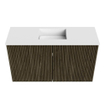 Mondiaz JOYA 70cm toiletmeubel - kleur Shadow - Wastafel FAYE positie Midden 1 kraangat kleur Talc. SW1421405