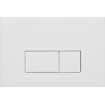 QeramiQ Dely Swirl Ensemble WC - 36,3x51,7 cm - fond creux - sans bride - réservoir encastré Geberit UP320 - abattant fin - plaque de commande en métal blanc mat - boutons rectangulaires - blanc mat SW1126110