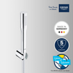 GROHE Vitalio Get Stick Ensemble de douchette à main - 1 jet - barre - avec support - flexible lisse - 150cm - chromé 4357681