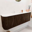 Mondiaz JOYA 123.2cm toiletmeubel - ronding links en rechts kleur Walnut - Wastafel FAYE positie Midden 1 kraangat kleur Talc. SW1421321