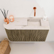 Mondiaz JOYA-DLUX 71.6cm toiletmeubel - ronding links kleur Dusk - Wastafel FAYE positie Rechts Zonder kraangat kleur Nata. SW1425926