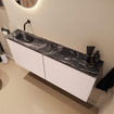 MONDIAZ TURE-DLUX Meuble de toilettes 120 cm Rosee. Lavabo EDEN Lava position gauche. Sans trou de robinet. SW1104011