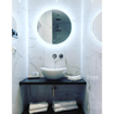 Saniclass Circle Miroir de salle de bains - rond - diamètre 40cm - éclairage LED indirect - interrupteur infrarouge SW108324