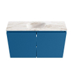 MONDIAZ TURE-DLUX Meuble WC 80 cm Jeans. EDEN lavabo Frappe position milieu. Sans trou de robinet. SW1102829