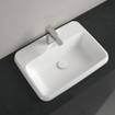 Villeroy & boch architectura lavabo à encastrer 60x45x17cm rectangle 1 trou pour robinet sans trou de trop-plein blanc alpin gloss ceramic+ SW762330