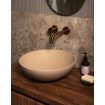Zeza Element Vasque à poser - 41x41x14cm - solid surface - beige mat SW1439448