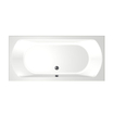 Xenz Lagoon Duobad - 190x90x53 - afvoer Midden - acryl - wit SW103400