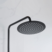 Fortifura Calvi Ensemble de douche pluie - thermostatique - douche principale 25cm - flexible lisse - douchette à main - noir mat SW1204413