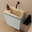MONDIAZ TURE-DLUX Meuble toilette - 40cm - Greey - EDEN - vasque Frappe - position droite - sans trou de robinet SW1102762