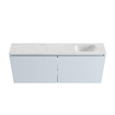 MONDIAZ TURE-DLUX Meuble WC 120 cm Clay. Lavabo EDEN Opalo position droite. Sans trou de robinet. SW1104271