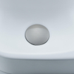 QeramiQ Fuente Ensemble lave-mains - 40x21.5x12cm - droite - lisse - demi-rond - 1 trou de robinet - céramique - robinet lave-mains inox brossé - bonde - siphon abaissé - blanc mat SW1232812
