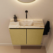 MONDIAZ TURE-DLUX Meuble toilette - 60cm - Oro - EDEN - vasque Frappe - position centrale - sans trou de robinet SW1102907