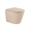 QeramiQ Dely WC suspendu - 36.3x51.7cm - à fond creux - sans bride - avec abattant 35mm softclose - beige SW1030607