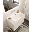Mondiaz VICA Meuble Linen avec 2 tiroirs 80x50x45cm vasque lavabo Cloud centre sans trou de robinet SW411010