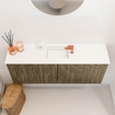 Mondiaz JOYA 100cm toiletmeubel - kleur Dusk - Wastafel FAYE positie Midden 1 kraangat kleur Talc. SW1421591