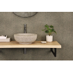 Differnz lavabo Terrazzo - 40x40x15cm - rond - terrazzo - mat blanc/noir SW788030