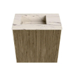 Mondiaz JOYA-DLUX 40cm toiletmeubel - kleur Dusk - Wastafel FAYE positie Links Zonder kraangat kleur Nata. SW1425881