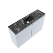 MONDIAZ TURE-DLUX Meuble toilette - 80cm - Clay - EDEN - vasque Lava - position centrale - sans trou de robinet SW1103767