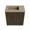Mondiaz JOYA-DLUX 40cm toiletmeubel - kleur Shadow - Wastafel FAYE positie Links 1 kraangat kleur Arena. SW1424772