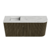 Mondiaz JOYA-DLUX 91.6cm toiletmeubel - ronding rechts kleur Shadow - Wastafel FAYE positie Links Zonder kraangat kleur Opalo. SW1422931