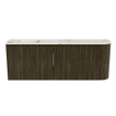 Mondiaz JOYA-DLUX Meuble de salle de bains 111.6cm - arrondi droit couleur Shadow - Vasque FAYE position Gauche Sans trou de robinet couleur Frappe SW1422740