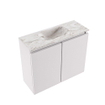 MONDIAZ TURE-DLUX Meuble toilette - 60cm - Cale - EDEN - vasque Glace - position centrale - 1 trou de robinet SW1103195