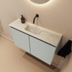 MONDIAZ TURE-DLUX Meuble WC 80 cm Greey. Lavabo EDEN Ostra position milieu. Sans trou de robinet. SW1104851