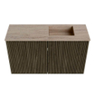 Mondiaz JOYA-DLUX Meuble WC 70 cm - couleur Shadow - Lavabo FAYE position Droite 1 trou de robinet couleur Saba. SW1425108