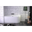 Plieger Kansas Baignoire d'angle - 155x80x60cm - angle gauche - avec arrivée d'eau - avec garniture de vidage et de trop-plein - avec pieds - acrylique - blanc SW1027754