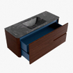 Mondiaz CIRO-DLUX Meuble de salle de bains - 120x45x50cm - Lavabo solid surface Lava - 1 vasque centrale - 1 trou de robinet - 2 tiroirs - Ruby SW1531574
