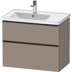 Duravit D-neo Meuble sous vasque 78.4x45.2x62.5cm 2 tiroirs Basalte mat SW641205