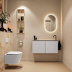MONDIAZ TURE-DLUX Meuble toilette - 100cm - Cale - EDEN - vasque Frappe - position droite - 1 trou de robinet SW1102695