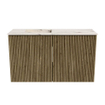 Mondiaz JOYA-DLUX 70cm toiletmeubel - kleur Dusk - Wastafel FAYE positie Links 1 kraangat kleur Nata. SW1425896