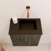 Mondiaz JOYA 40cm meuble de toilette - couleur Shadow - Vasque FAYE position Droite Sans trou de robinet couleur Urban. SW1421480