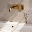 Brauer Gold Edition Robinet de lavabo avec partie encastrable ColdStart bec courbé poignée type B3 laiton Or brossé SW547629