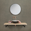 Differnz miroir rond aluminium 65 x 65 cm noir SW705538