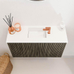 Mondiaz JOYA 70cm meuble de salle de bains WC - couleur Shadow - Vasque FAYE position Milieu 1 trou de robinet couleur Talc. SW1421405