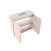 MONDIAZ TURE-DLUX Meuble de toilettes 60cm Rosee. EDEN lavabo Opalo position milieu. Sans trou de robinet. SW1104489
