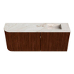Mondiaz JOYA-DLUX 101.6cm toiletmeubel - ronding links kleur Ruby - Wastafel FAYE positie Rechts 1 kraangat kleur Frappe. SW1423508