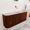 Mondiaz JOYA-DLUX 103.2cm toiletmeubel - ronding links en rechts kleur Ruby - Wastafel FAYE positie Midden Zonder kraangat kleur Opalo. SW1423785