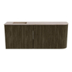 Mondiaz JOYA-DLUX 101.6cm meuble de salle de bains - arrondi droit couleur Shadow - Vasque FAYE position Gauche 1 trou de robinet couleur Saba SW1425151