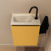 MONDIAZ TURE-DLUX Meuble toilette - 40cm - Ocher - EDEN - vasque Ostra - position gauche - 1 trou de robinet SW1104917