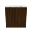 Mondiaz JOYA-DLUX 40cm toiletmeubel - kleur Walnut - Wastafel FAYE positie Midden Zonder kraangat kleur Nata. SW1424460
